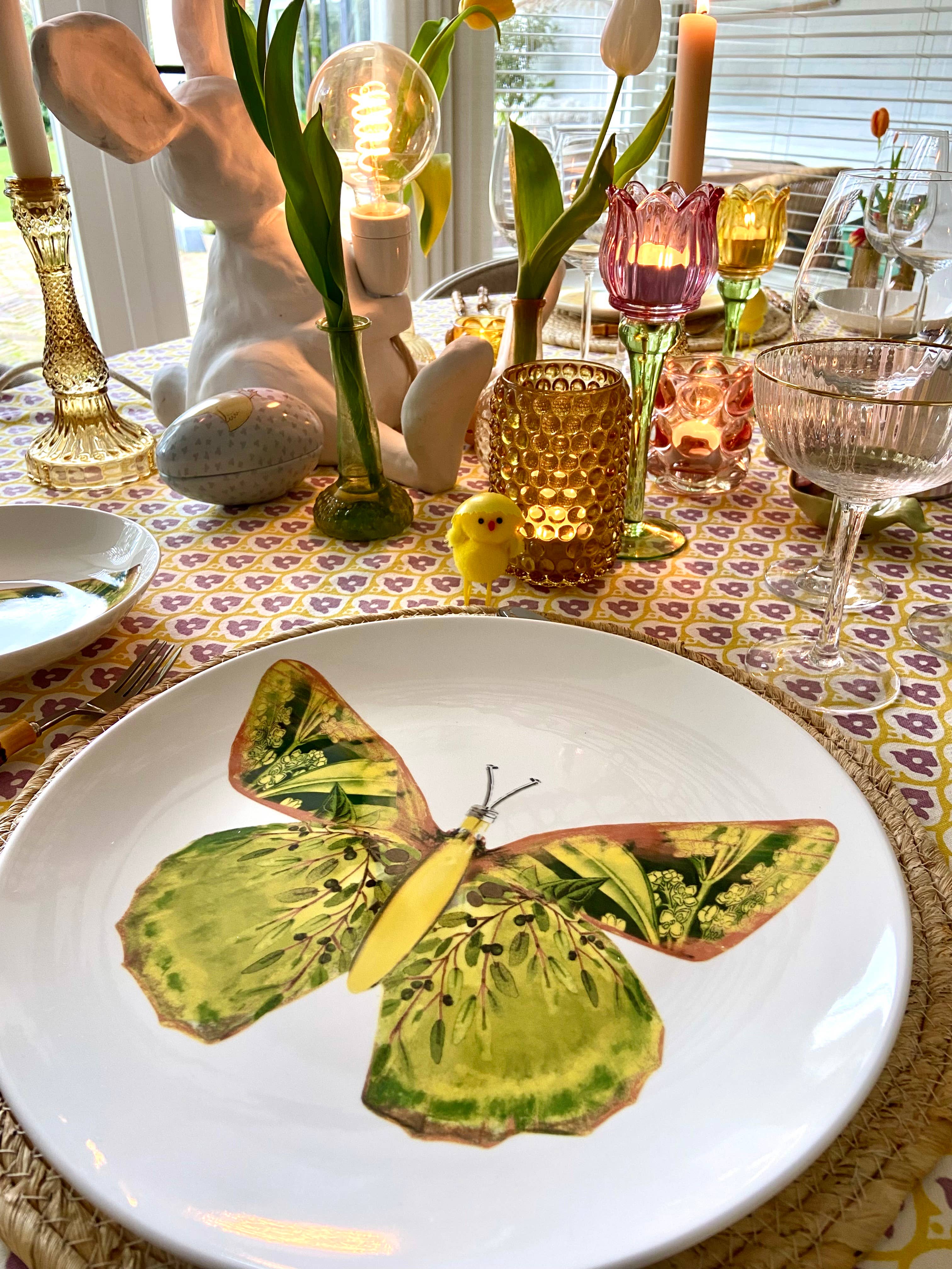 Bordy's - Vendita all'ingrosso Piatto - Set di 4 piatti maxi « La dolce vita di una farfalla »7