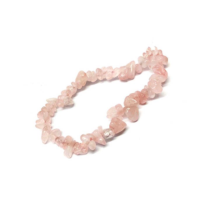 Bracelet à puces en quartz rose pour la vente par Geofossils