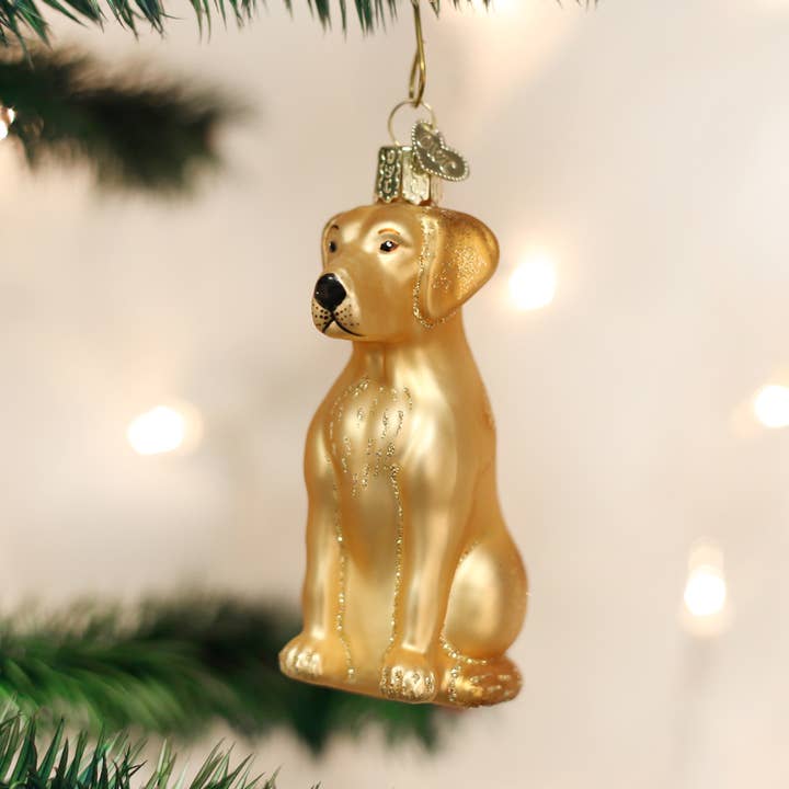 Yellow Labrador Ornament for wholesale by Old World Christmas