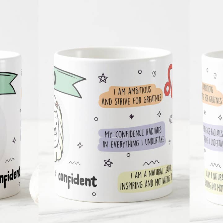 Desi design and chai - Wholesale Coffee Mug - Full wrap Zodiac Mugs | Self Love | Affirmation mugs | 11 oz9