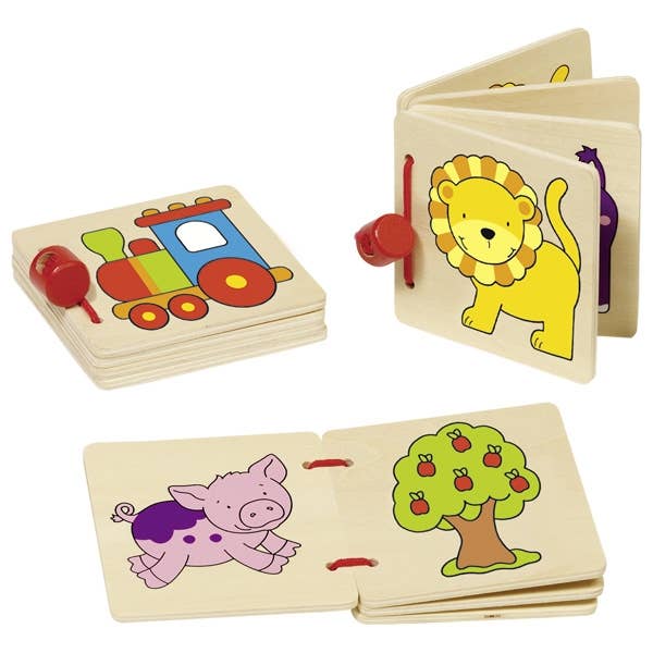 Wooden First Stories Board Books; 12 per Display; 3 assorted for wholesale by Goki America