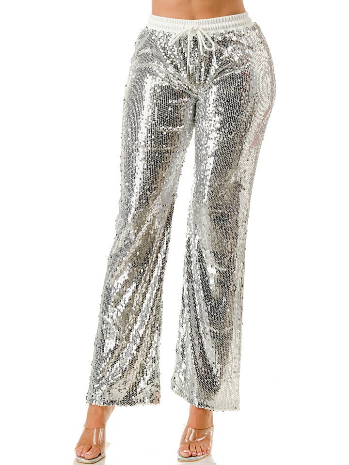 SALT - Wholesale Pants - Women's - (SP3964) Sequin Joggers (2 colors)