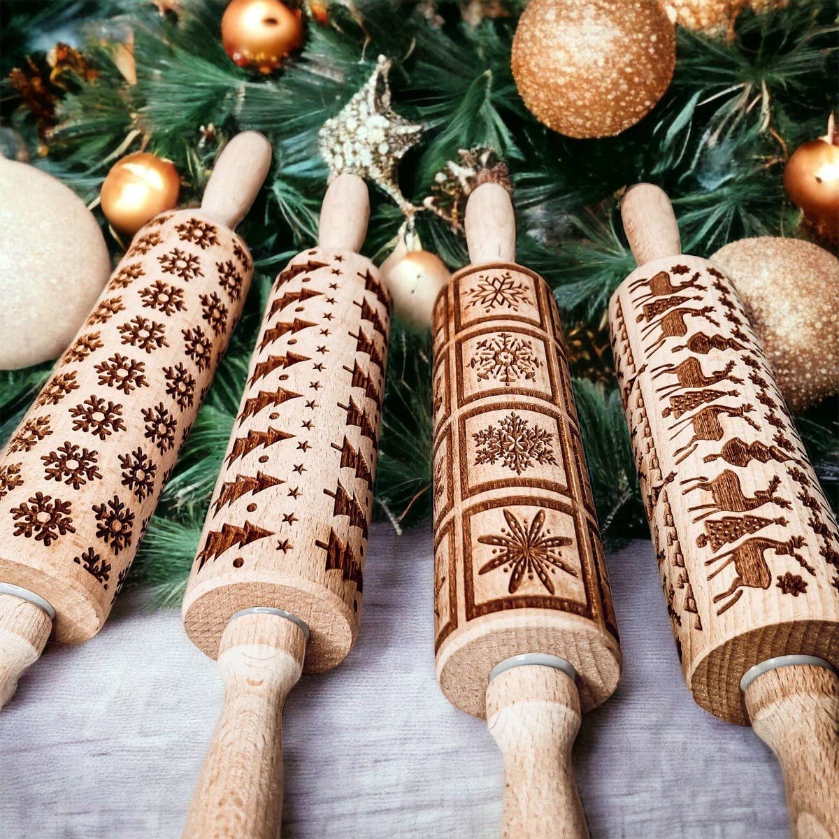 Gia Roma - Wholesale Rolling Pin - Christmas Baking Gift Set, Wooden Rolling Pins for Cookies64