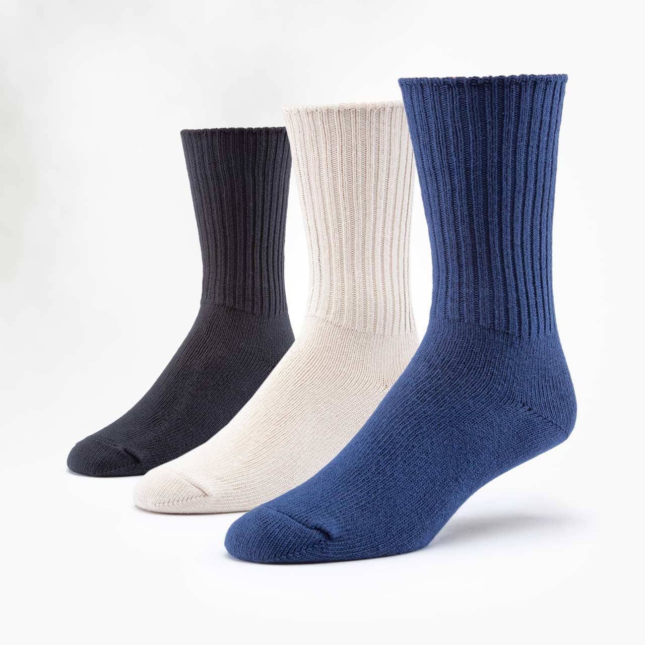 Maggie's Organics - Wholesale Socks - Unisex - Organic Cotton Classic Crew 3 Pak2