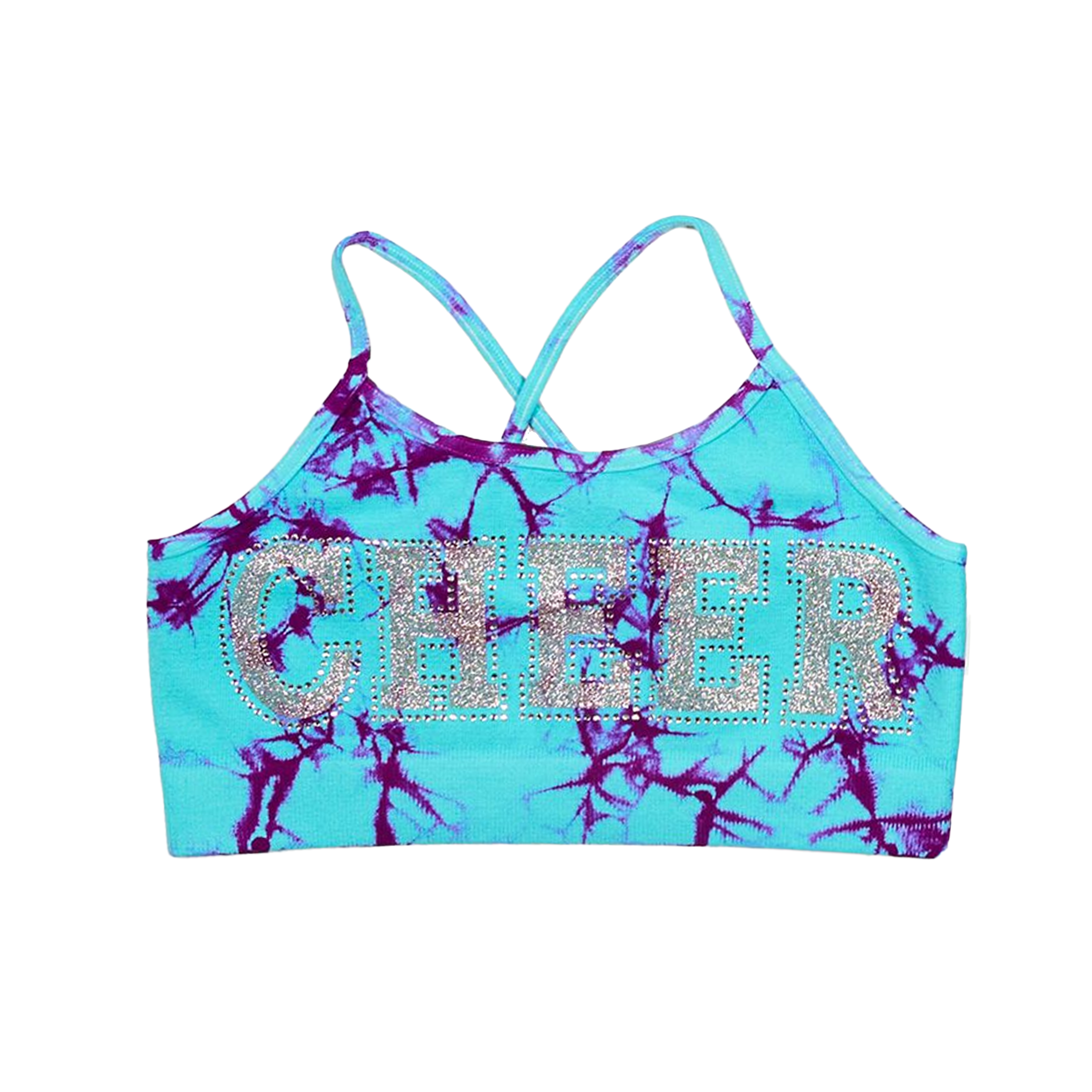 Malibu Sugar - Wholesale Hemd - Kinderen - Marmeren Tie Dye Bandeau Bh Cami Met Cheer Embellishment3