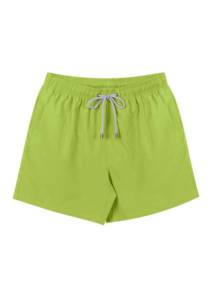Shorts de plage pour homme-Vert Citron pour la vente par Chlamys Varia by MrMiss Studio