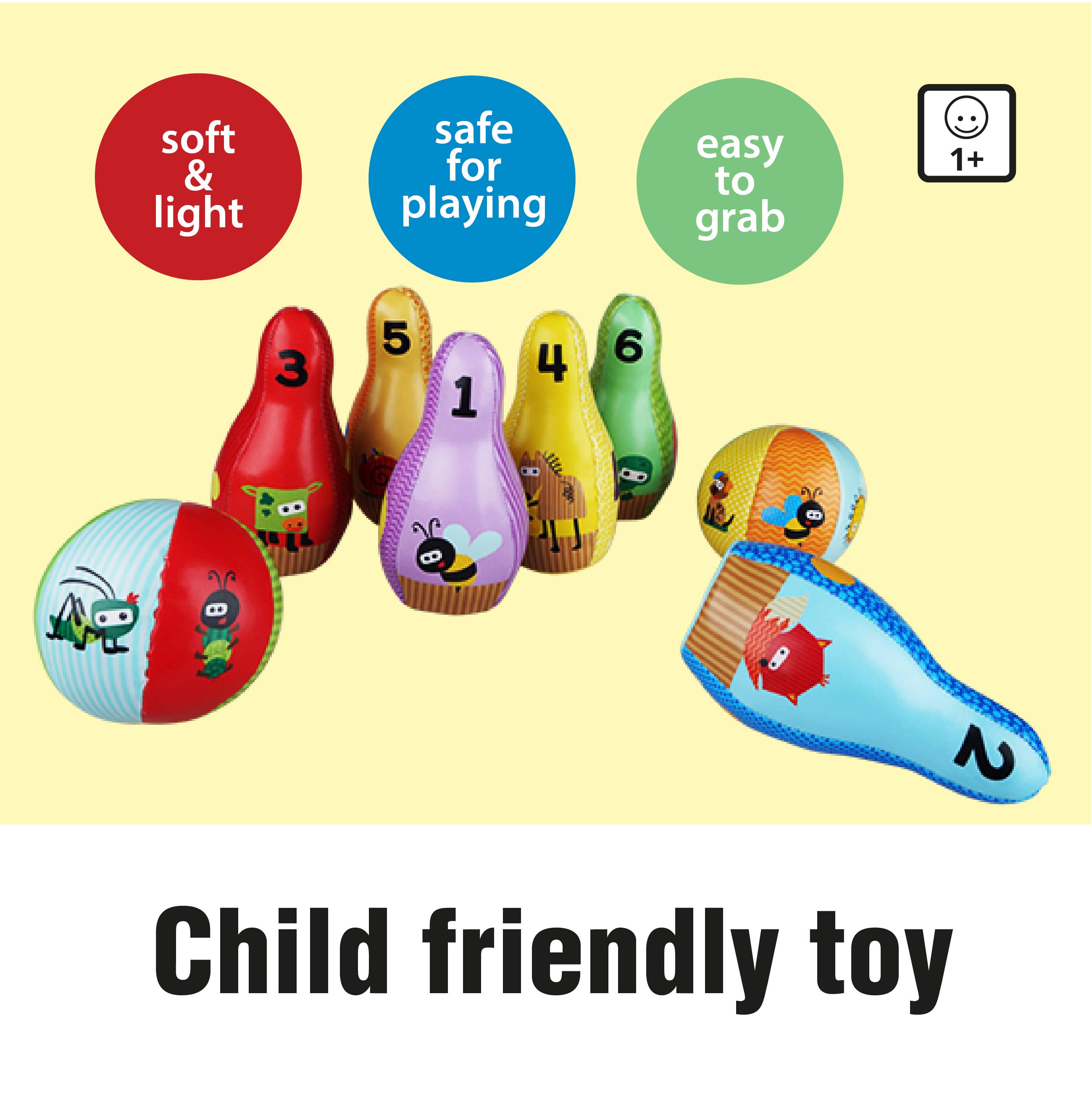 Barbo Toys - Vente Lot de jouets – enfant - Barbo Toys Set de Bowling Doux Wacky Wonders8