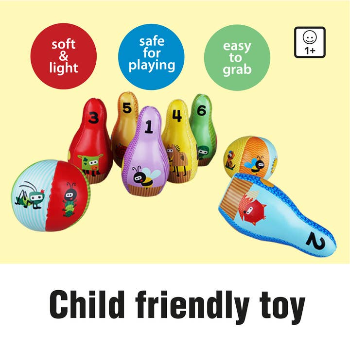 Barbo Toys – Großhandel Spielzeugset – Kinder – Wacky Wonders Soft-Bowling-Set8