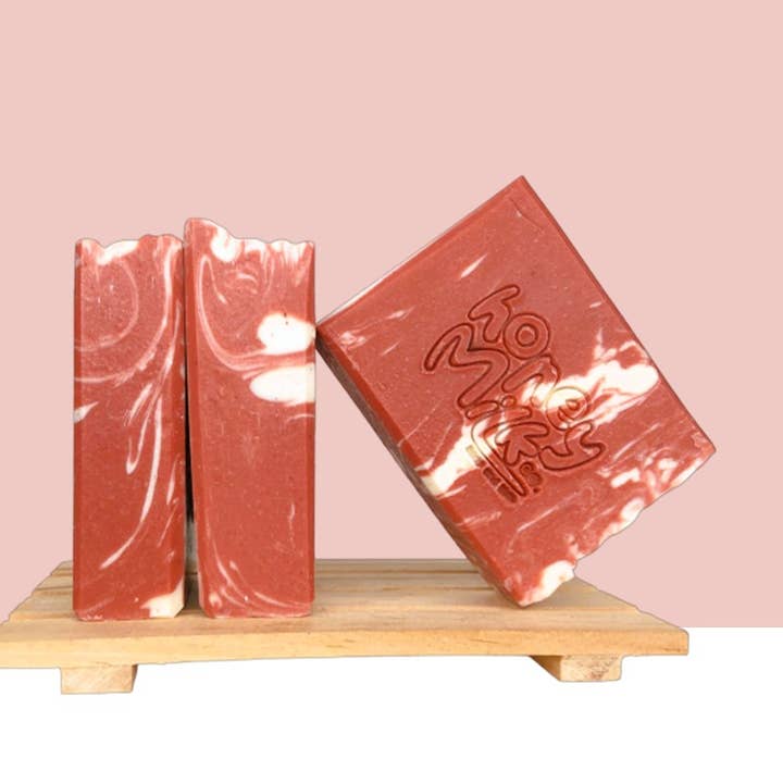 LOVED (Unscented Rose Clay + Coconut Milk) Bar Soap for wholesale by HoneyMilk