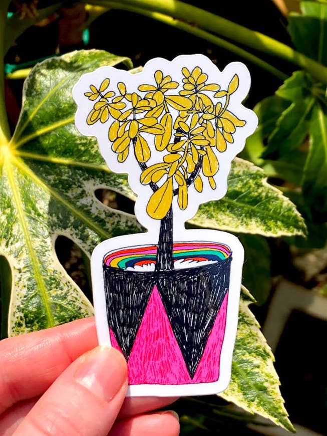 Plant Vinyl Sticker for wholesale by Bronagh Lee