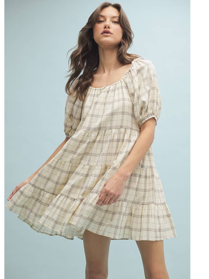 RUTIG MINIKLÄNNING I LAGER / WL25-10622 för wholesale av Wishlist Apparel