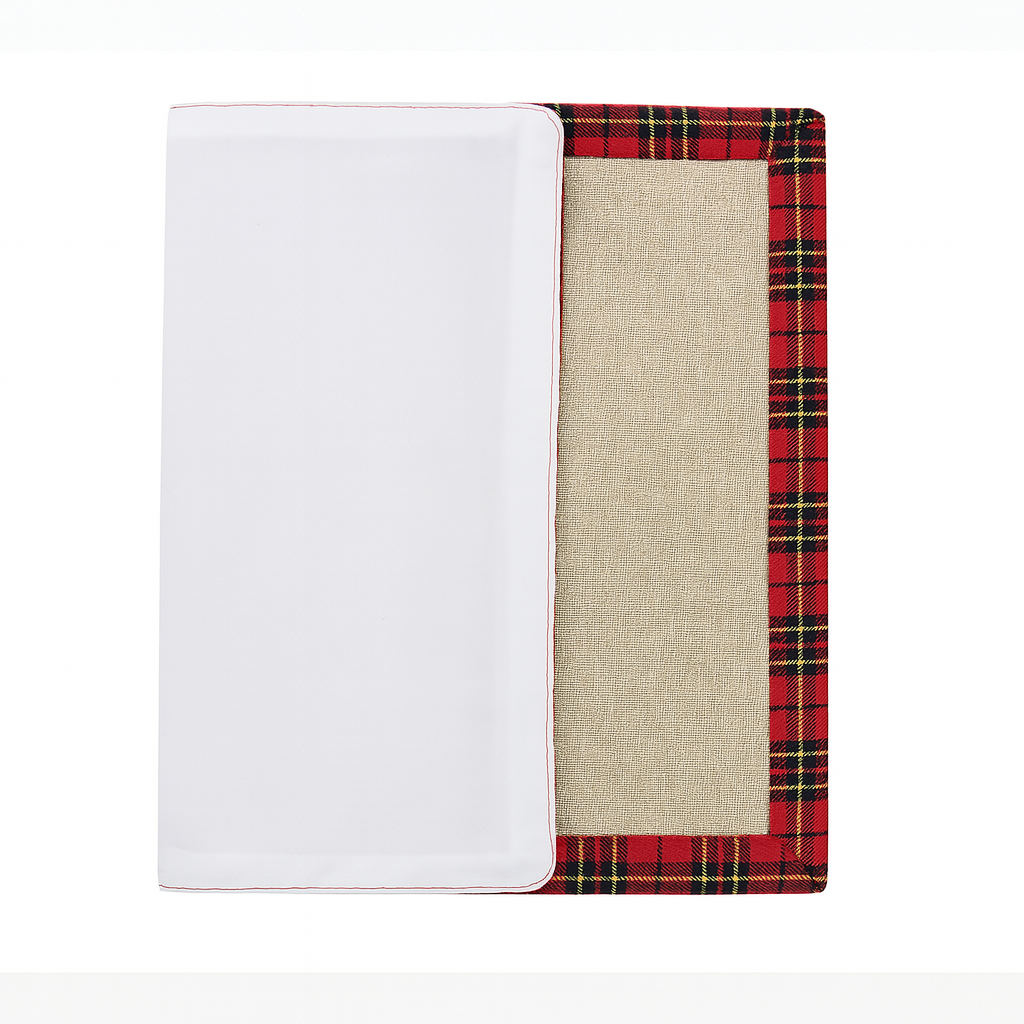 Fennco Styles - Vente Sets de table - Napperon de Noël naturel à garniture tartan5
