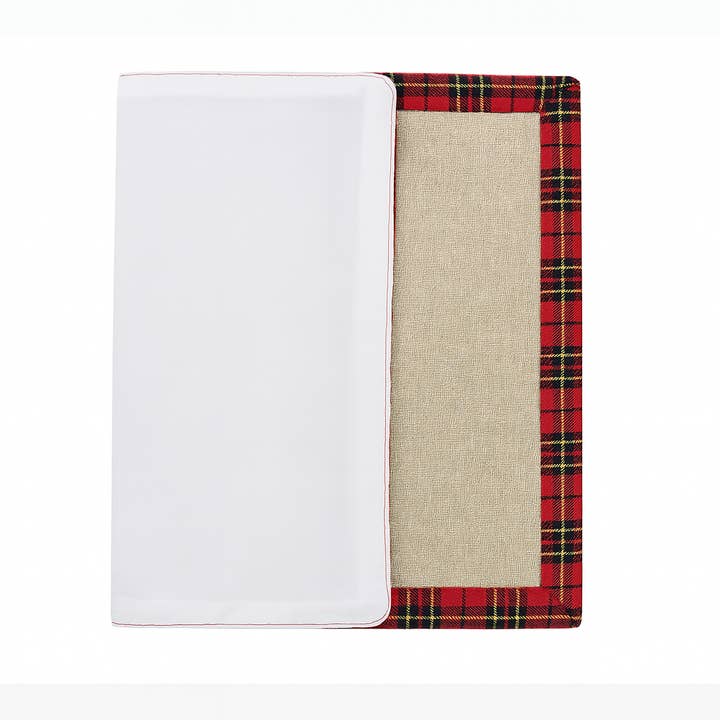 Fennco Styles - Vente Sets de table - Napperon de Noël naturel à garniture tartan5