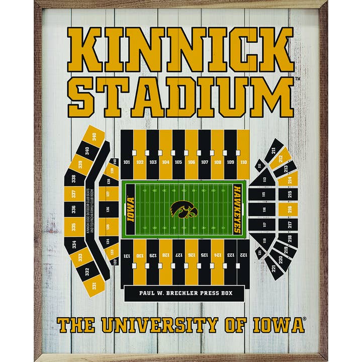 Stadium Seating Football University Of Iowa Whitewash for wholesale by Kendrick Home