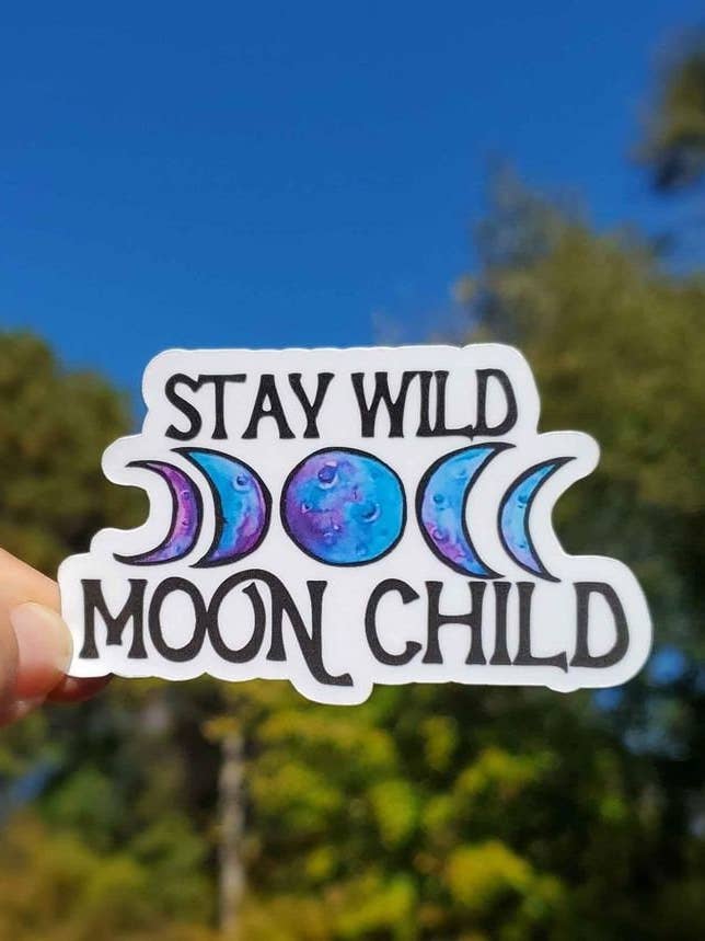 Stay Wild Moon Child Sticker for wholesale by A Little Design Company