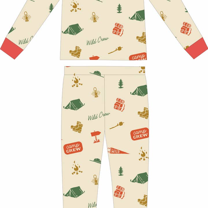Ensemble de Pyjama Deux Pièces Campin' Crew pour la vente par Wild Crew Clothing