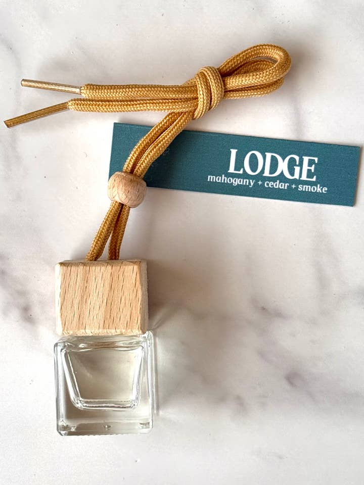 Lodge by Mini Diffuser/hanging car freshener for wholesale by Everscent Candle Co.