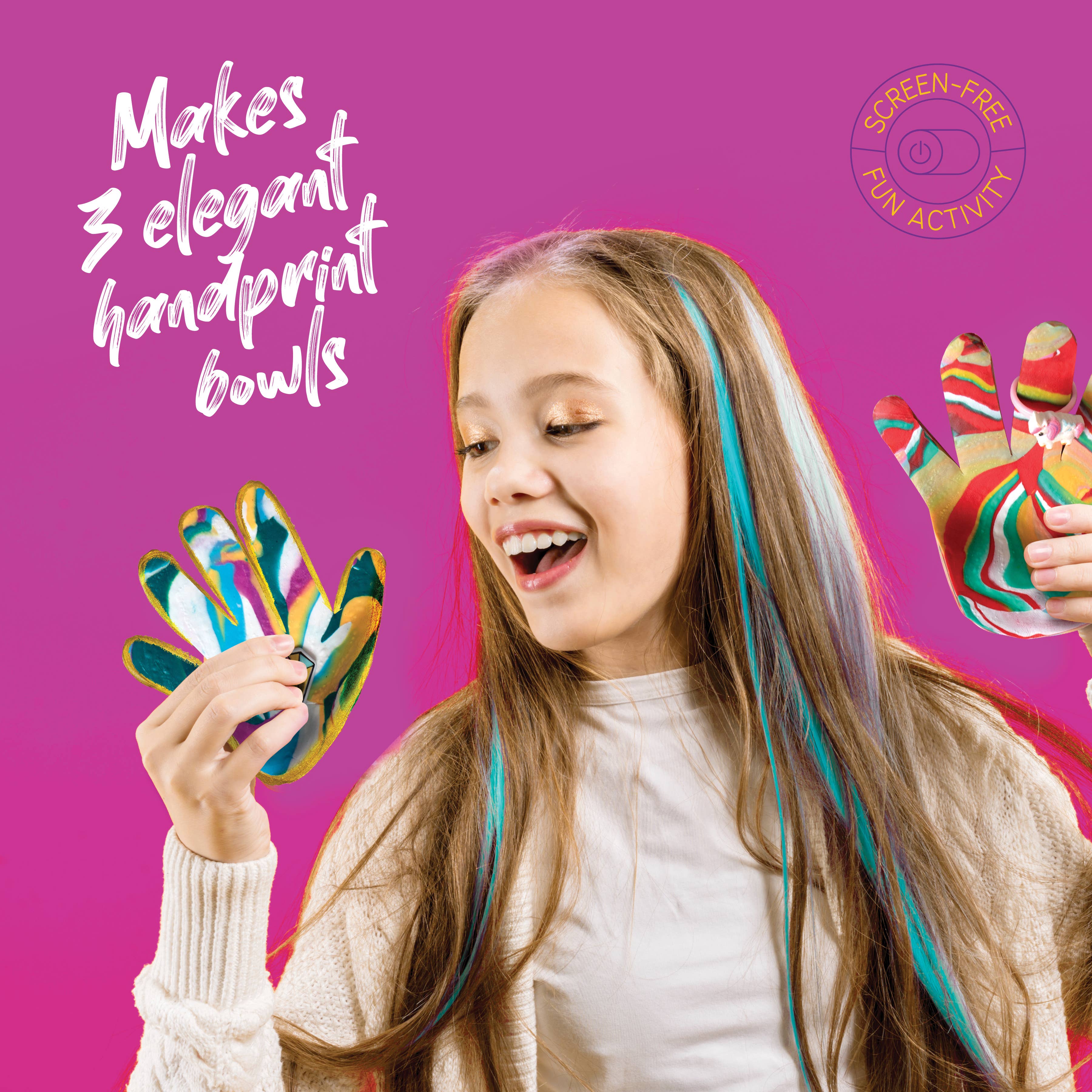 Dan&Darci - Wholesale DIY Craft Kit - Kids - Craft & Clay Handprint Dish Kit - Arts and Crafts for Kids2