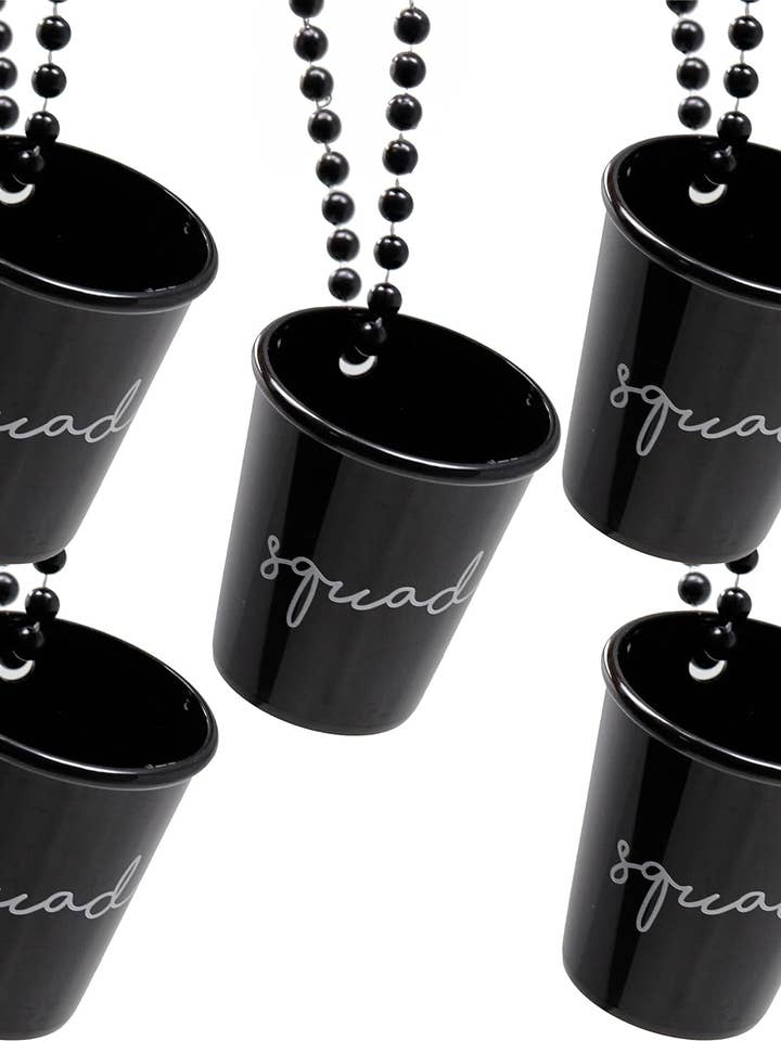 Collar de fiesta con cuentas de cristal inyectado, Squad (paquete de 5) para venta al por mayor de Funky Junque