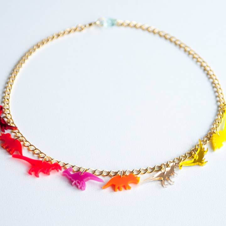 Colar com pingente de dinossauro por atacado de designosaur