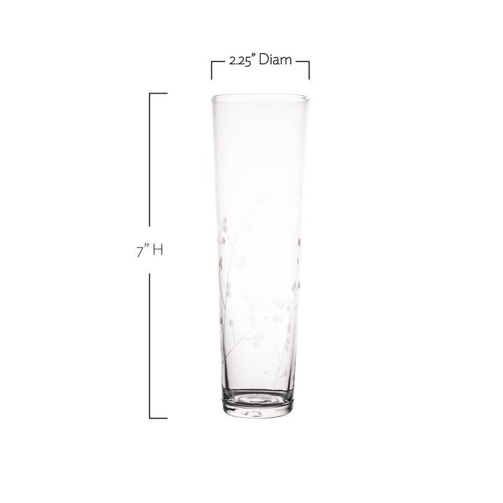 Canvas Home – wholesale Champagne flute – Sienna Botanical Etched Champagne Glasses, Mixed Set/69