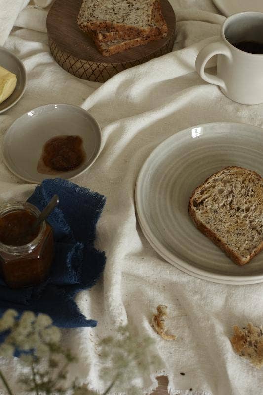 Canvas Home - Wholesale Bowl - Pinch White Stoneware Cereal Bowls, Set of 44