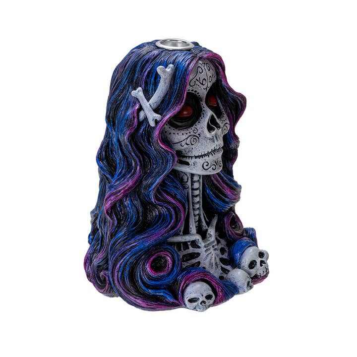 Pacific Trading - Wholesale Incense Holder - Day of the Dead Sugar Skull Backflow Burner1