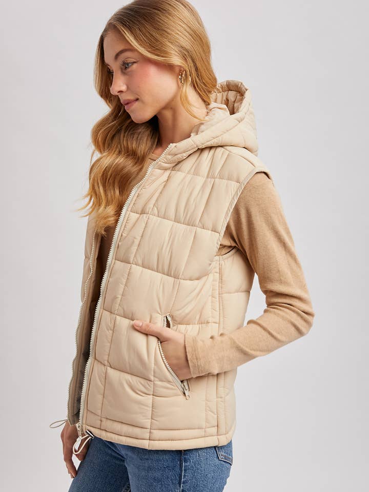 Bluivy – Colete - Mulher por atacado – COLETE COM CAPUZ COM ZÍPER4