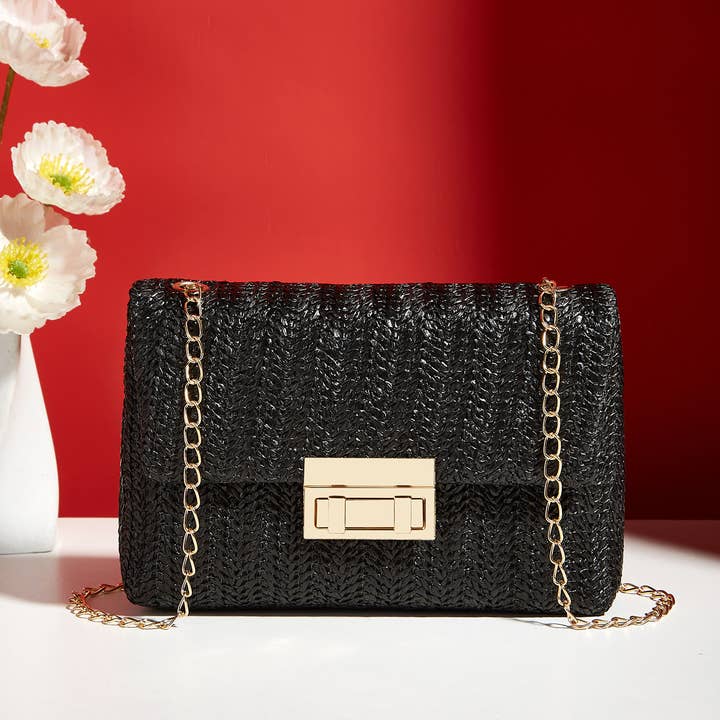 Little Trendy - Wholesale Crossbody Bag - Women's - Women's straw crossbody bag small square bag11