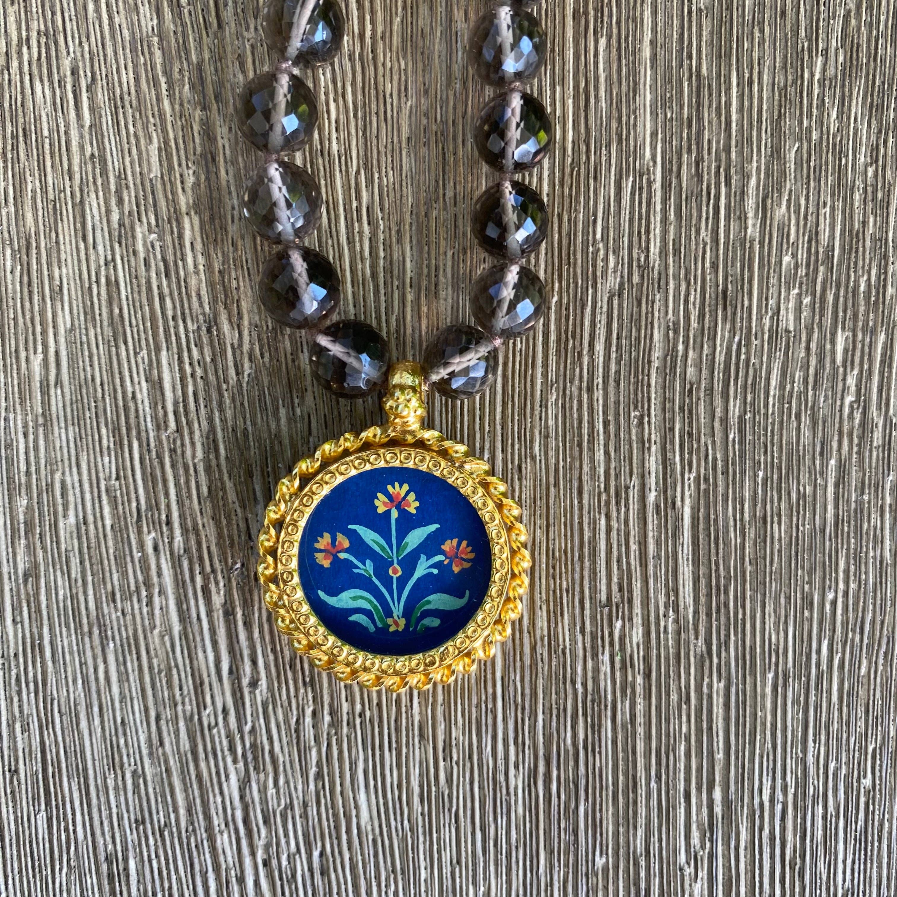 Jen Stock Mindful Designs - Wholesale Pendant/Charm Necklace - Block Print Beaded Necklaces27