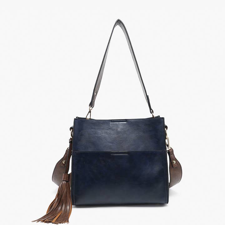 Jen & Co. - Wholesale Shoulder Bag - Women's - M1867 Lyla 2-in-1 Bucket Bag w/ Guitar Strap