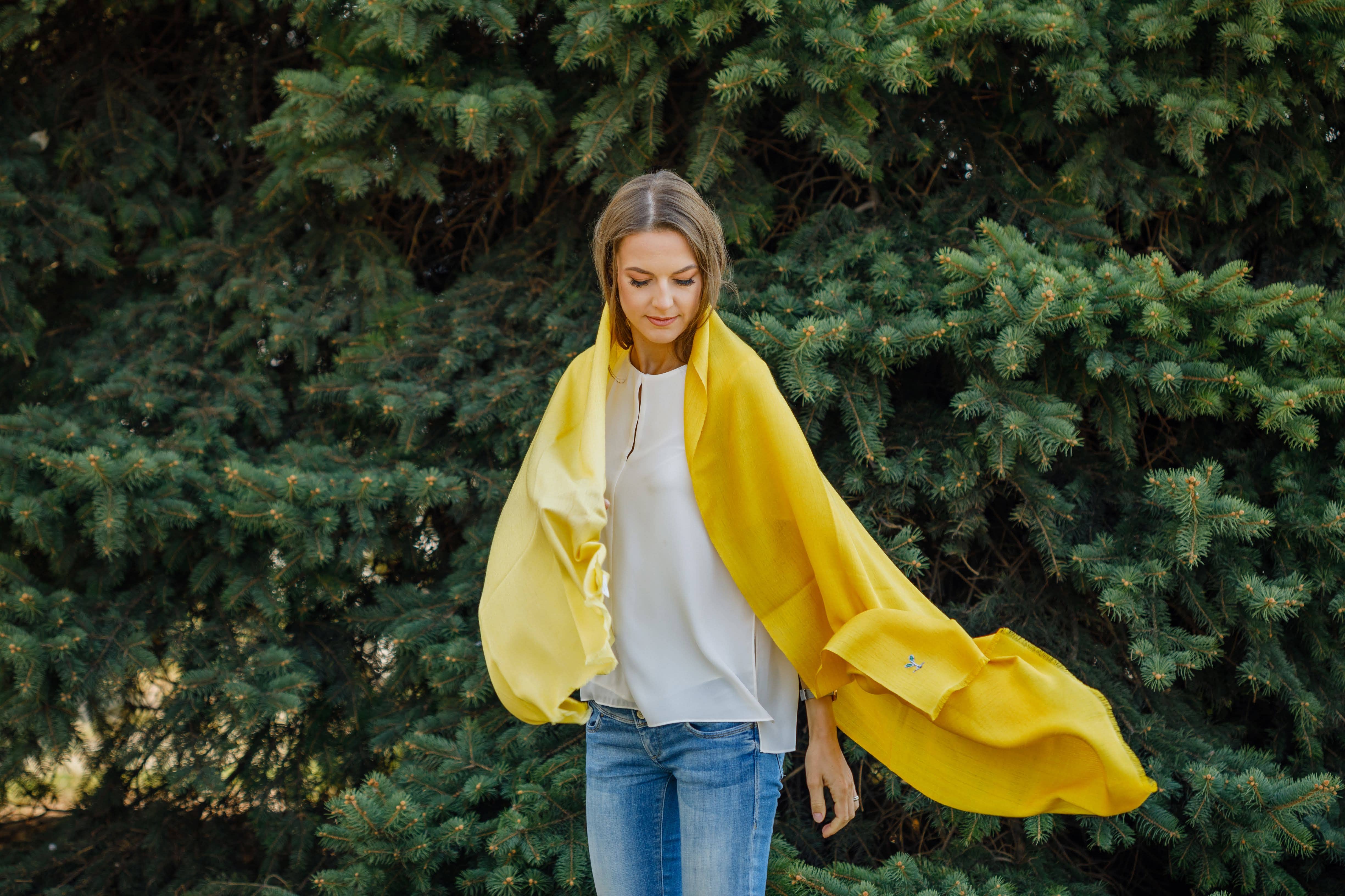 Geel Salme Sjaal voor groothandel op Faire1