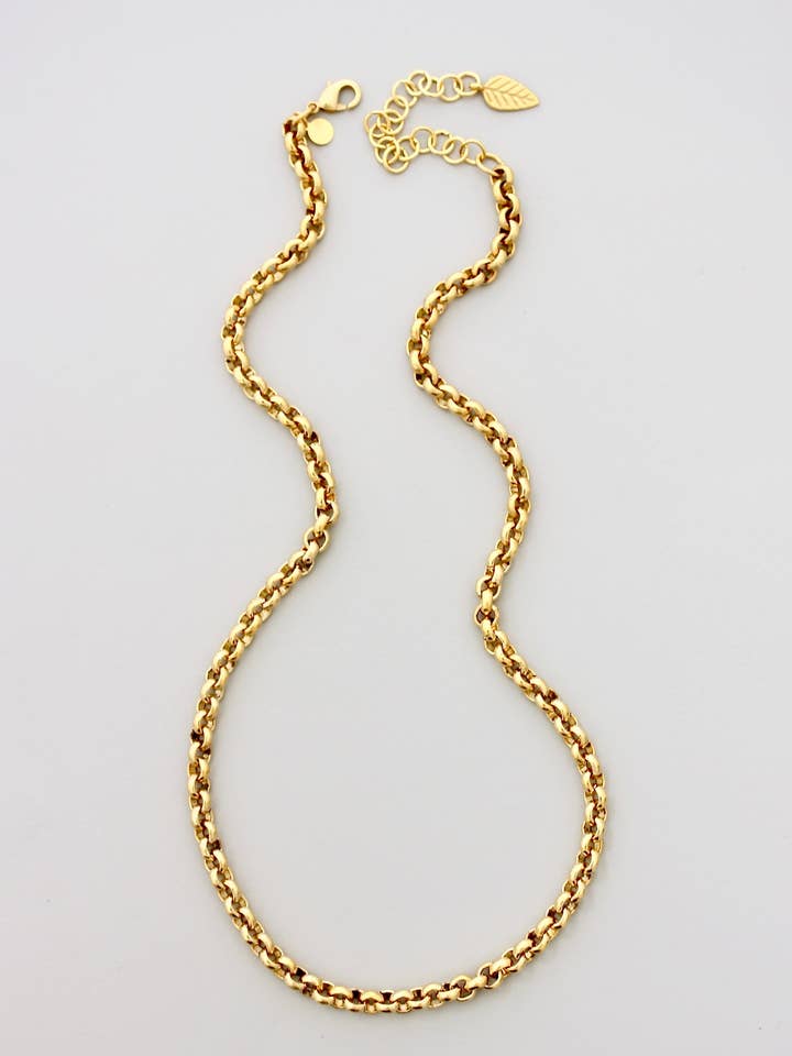 DOR122 18k matte gold necklace for wholesale by David Aubrey Jewelry