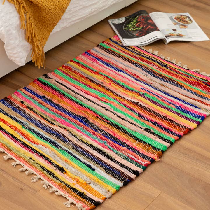 Fabstyles Spectrum Chindi Rag Rug (Multiple Sizes) for wholesale by Fabstyles