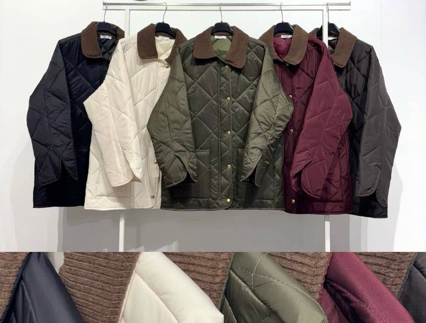 SWEET MAGIC MODA Y COMPLEMENTOS - Wholesale Puffer Jacket - Women's - PADDED JACKET WITH CORDUROY COLLAR0