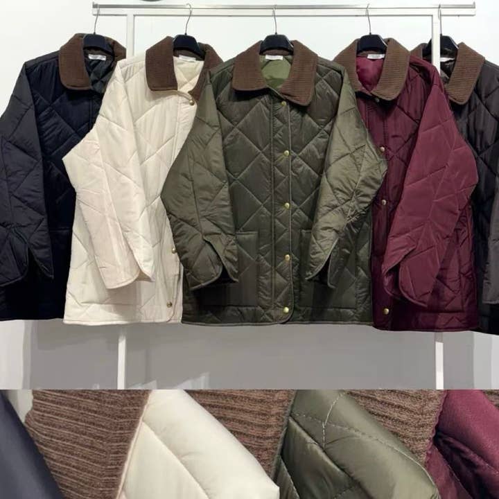 SWEET MAGIC MODA Y COMPLEMENTOS - Wholesale Puffer Jacket - Women's - PADDED JACKET WITH CORDUROY COLLAR0