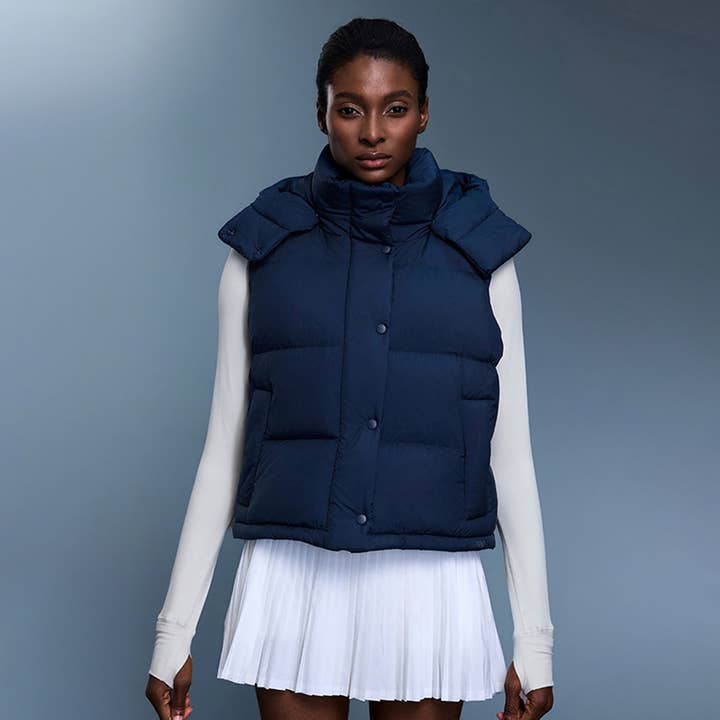 Gilet court en duvet pour femmes avec capuche, coupe-vent, vêtement d'extérieur d'hiver pour la vente par Sodalemon