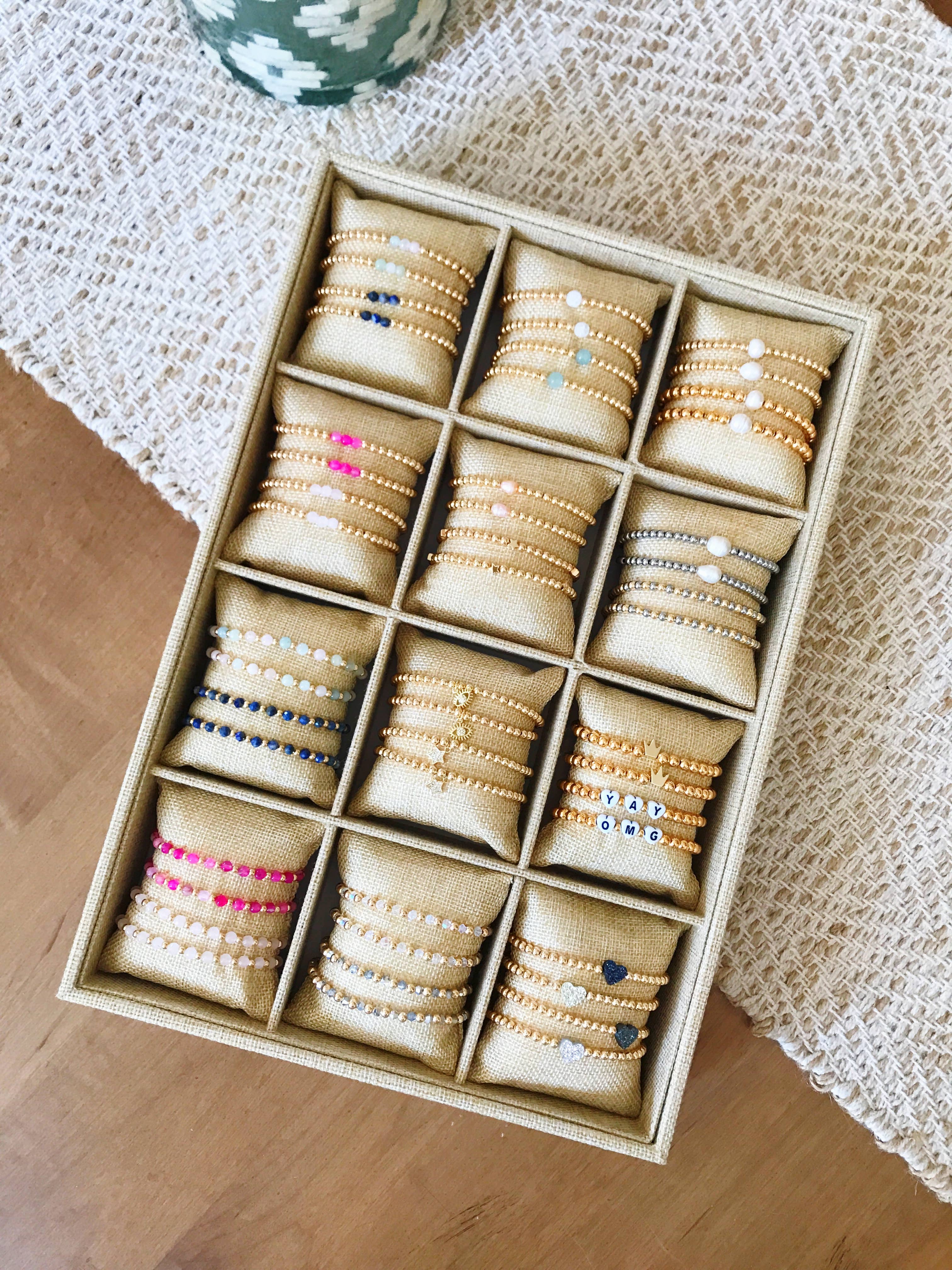 Kaylie Dawn Jewelry - Wholesale Jewelry Stand & Display - Jewelry Displays - Bracelet Bar or Grid - Linen Covered7