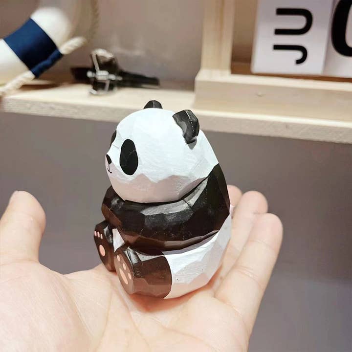 Gohobi (We cover U.S. import duties) – wholesale Decorative figurine – Gohobi Handcrafted Wooden Panada Ornament3