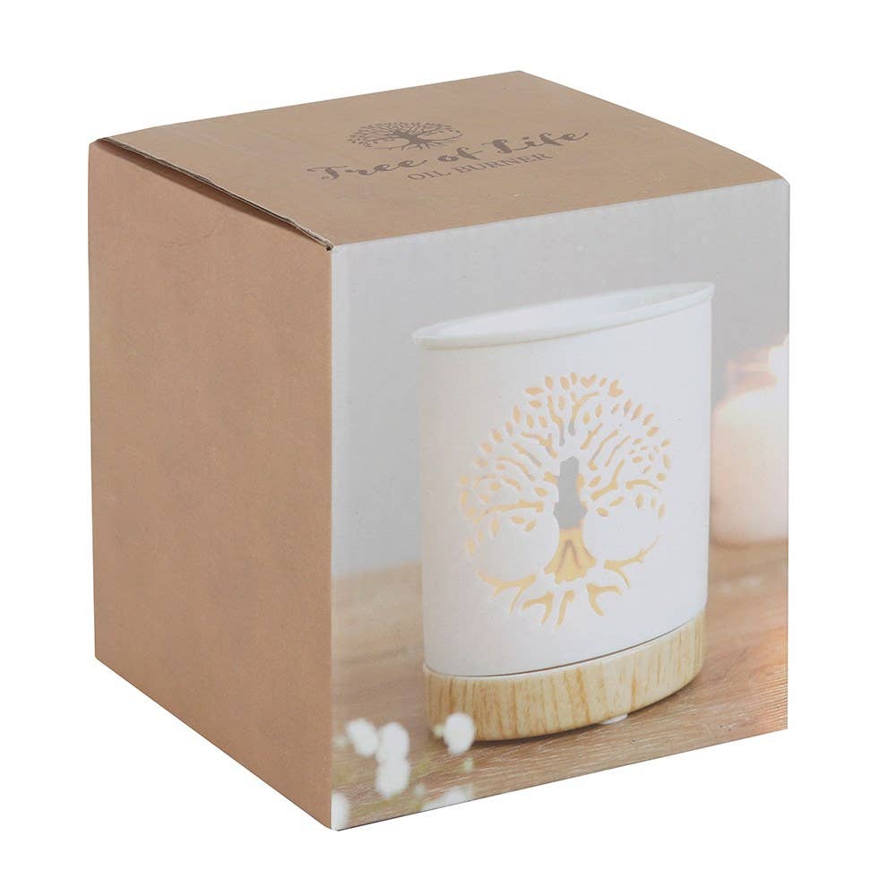 Something Different Wholesale - Wholesale Oil Warmer - White Tree of Life Cut Out Oil Burner and Wax Warmer3