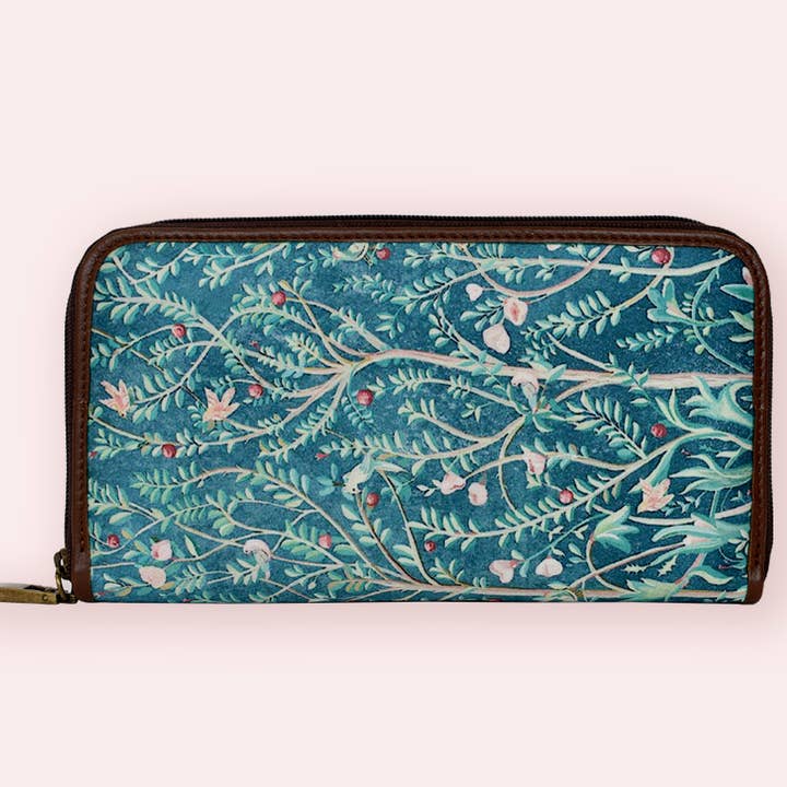 OLALLA GAMBIN - Wholesale Wallet - Women's - “The Blue Garden” Art Nouveau wallet