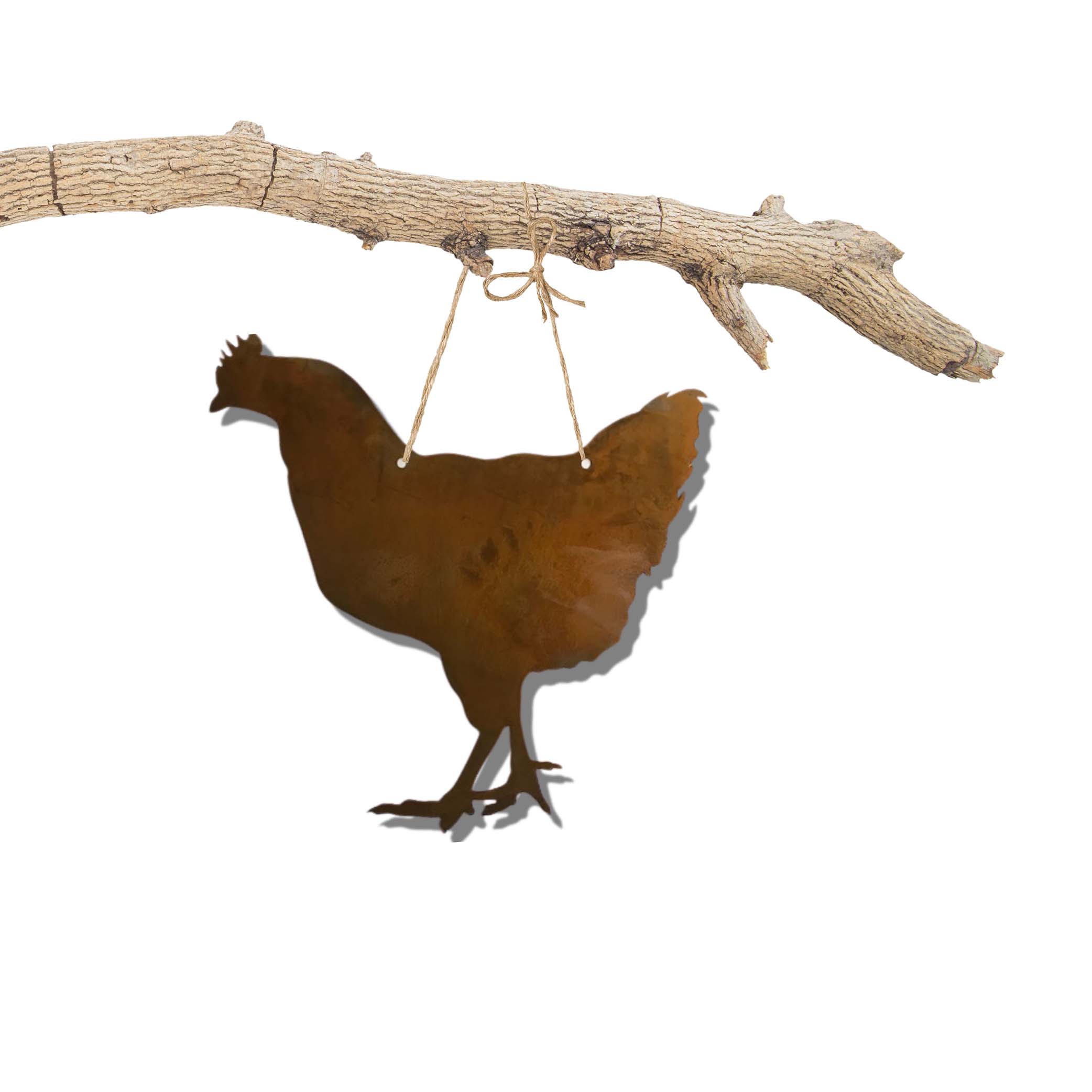 Rostikal - Vendita all'ingrosso Ornamenti/decorazioni per esterni - Gallina e gallo | decorazione da appendere alla finestra | decorazione da giardino color ruggine3