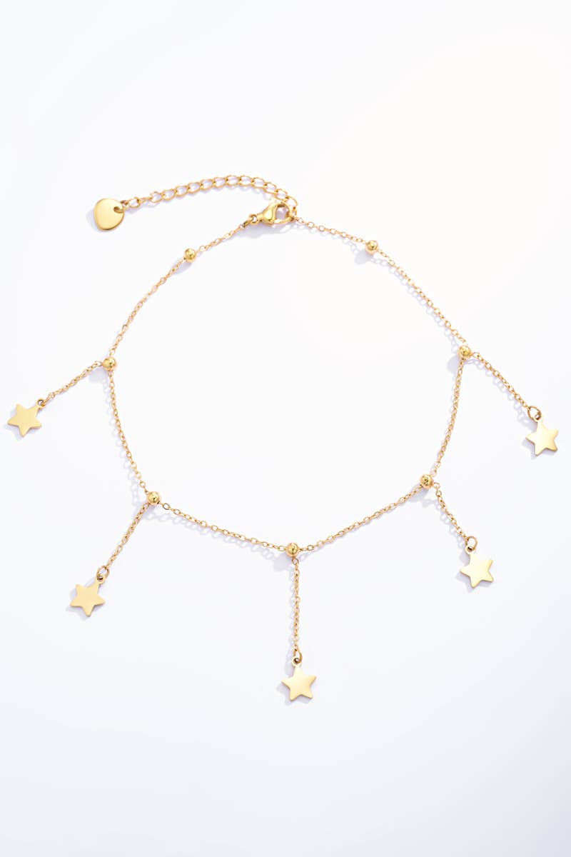 Gold 624RX08 stainless steel ankle chains for wholesale on Faire2