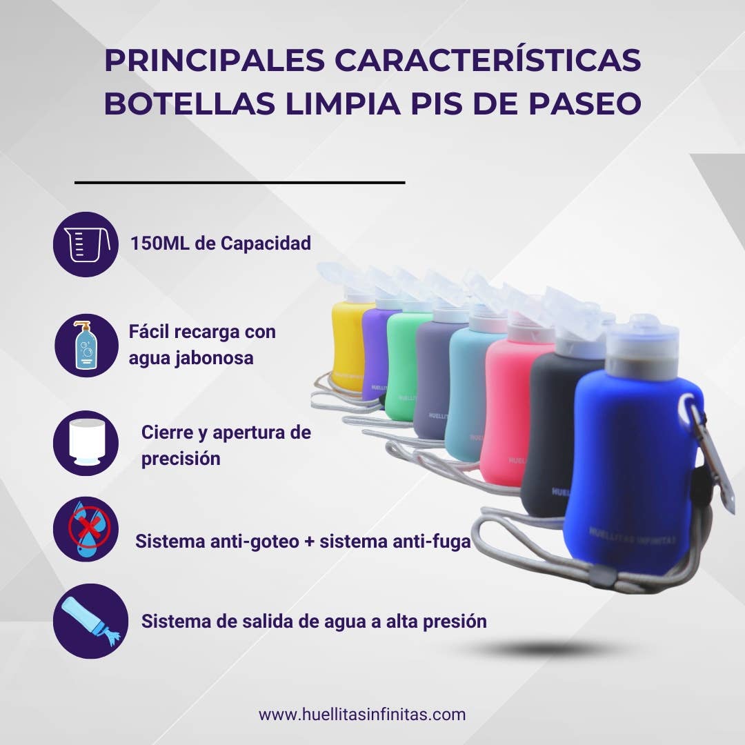 HUELLITAS INFINITAS – Material de limpeza para animais de estimação por atacado – Frasco de limpeza de xixi roxo2