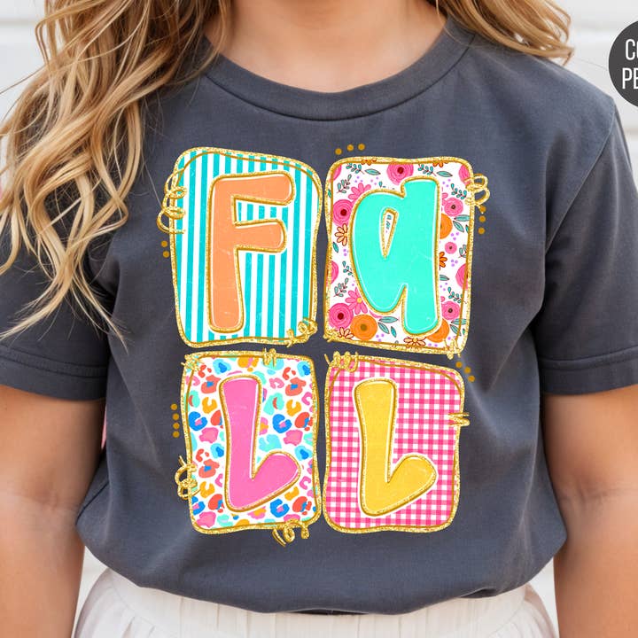 T-shirt d'automne mignon à fleurs Comfort Colors®, t-shirt tendance pour l'automne pour la vente par The Shirt Company