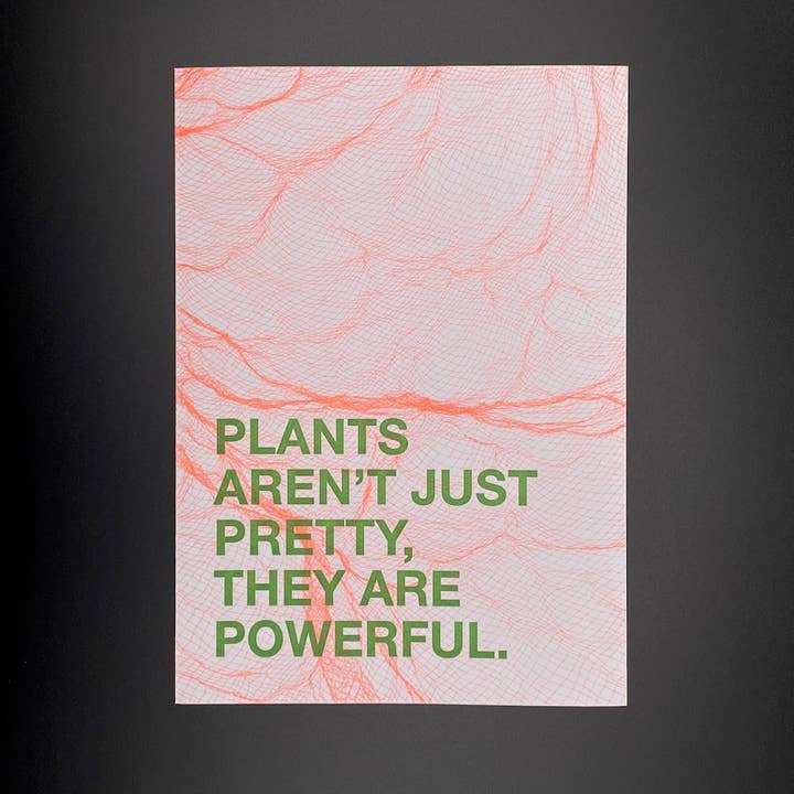 Plants, Mini Letterpress & Riso Print for wholesale by Little Paper Soul