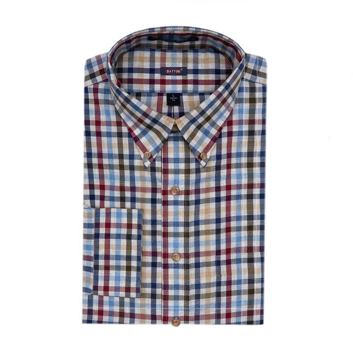Batton - Wholesale Button Down Shirt - Men's - Kalen Non-Iron Cotton Sport Shirt