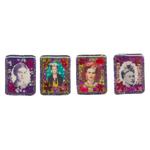 Tesoros Trading Company - Wholesale Magnet - Frida Floral Magnet, Mexico