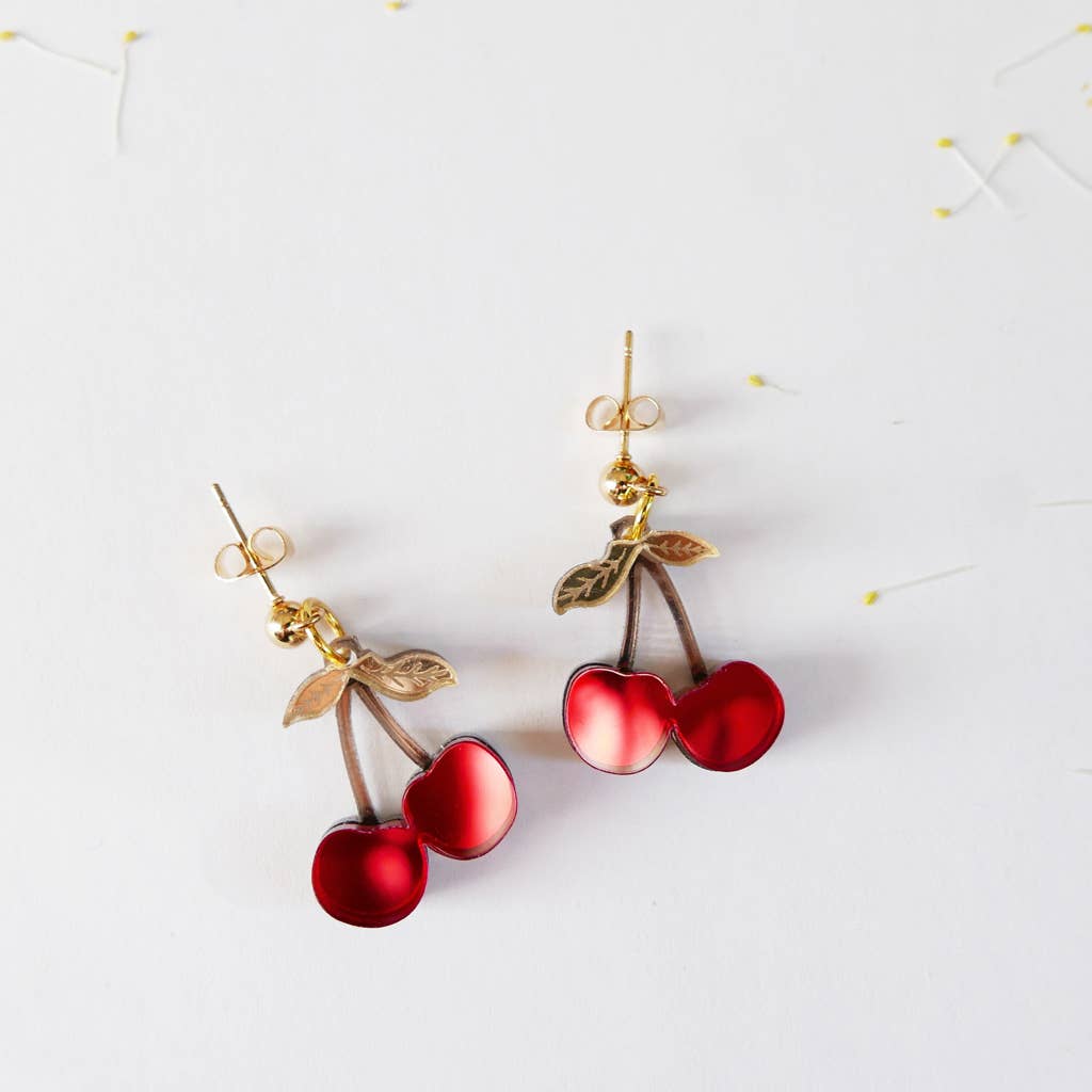 BiCA-Good Morning Design - Wholesale Dangle Earrings - Small Cherry Earrings. Handmade in Italy.0