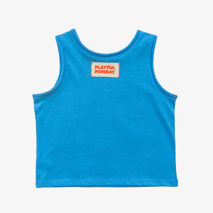 βοΈ Organic Play Tank - Blue for wholesale by Playful Monday